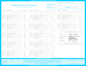 COLLEGE TRANSCRIPT TEMPLATE // T01-LIGHTBLUE