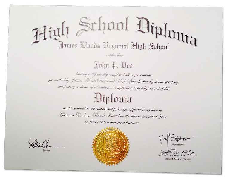 HS-D02 // Fake High School Diploma Template