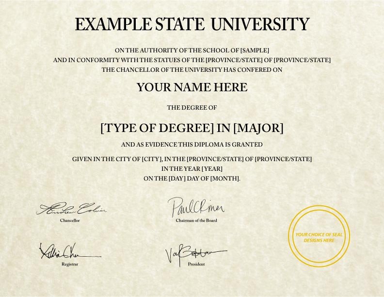 university degree template