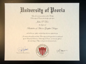 University of Phoenix Style Fake Diploma