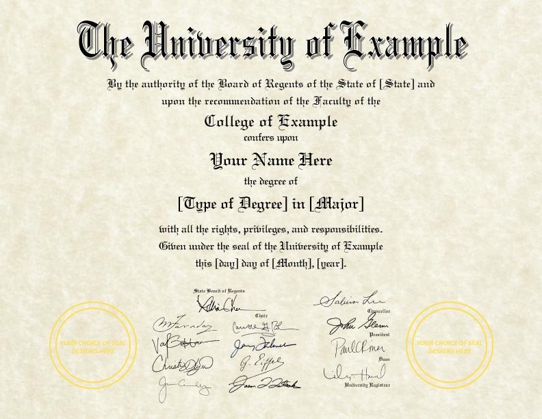 Ohio State University Style Diploma Template
