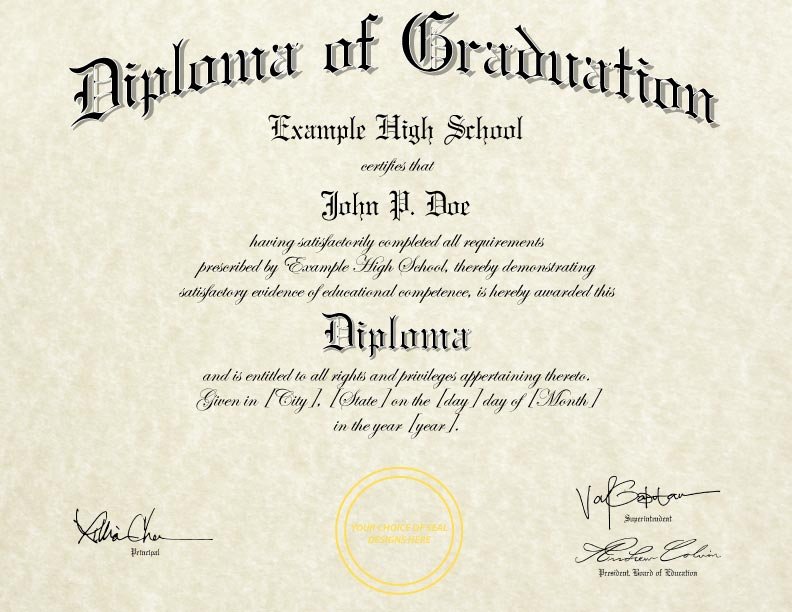 Novelty High School Diploma (HS-D02)