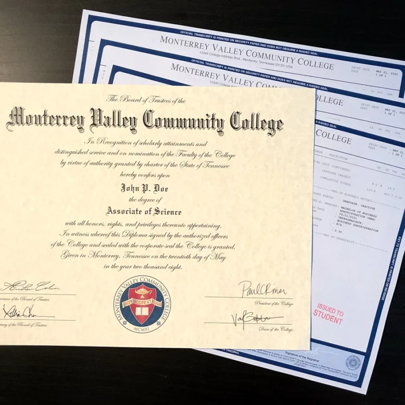 Fake College Diploma & Transcripts