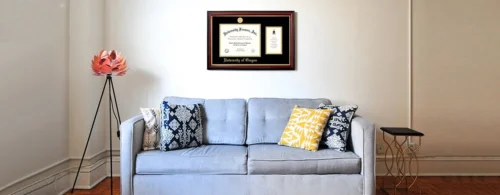 display diploma frame on wall 0