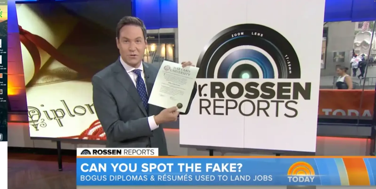 Today Show Rossen Reports Bogus Diploma Segment